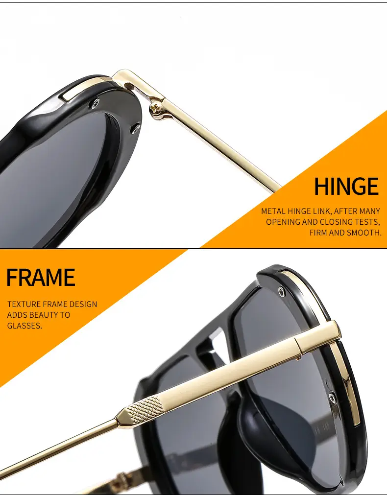 Modern White Gold Sunglasses M6152 with Gradient Shades β feature 17