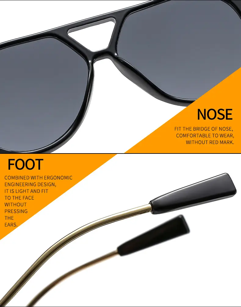 Modern White Gold Sunglasses M6152 with Gradient Shades β feature 18