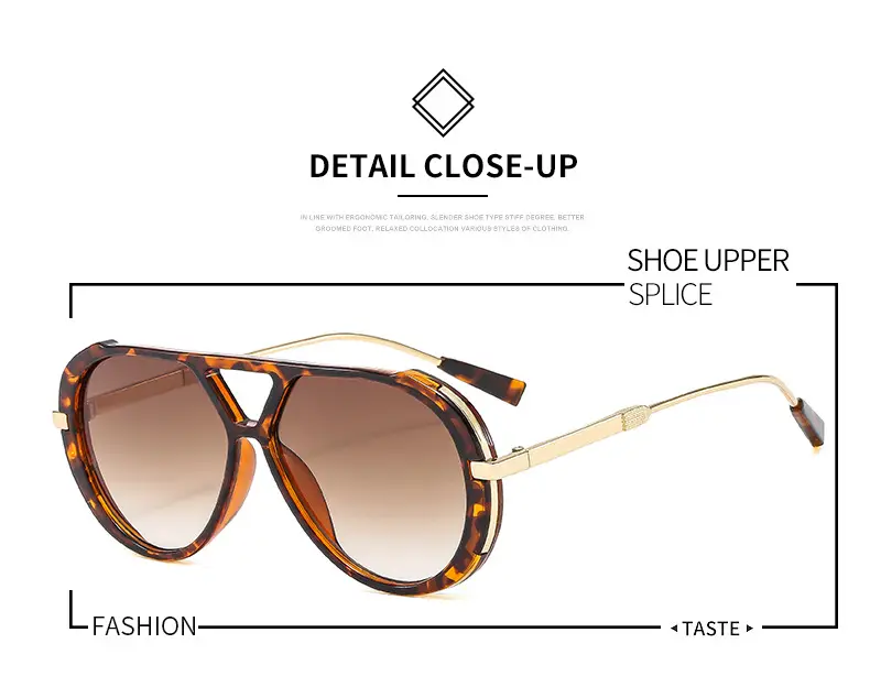 Modern White Gold Sunglasses M6152 with Gradient Shades β feature 2