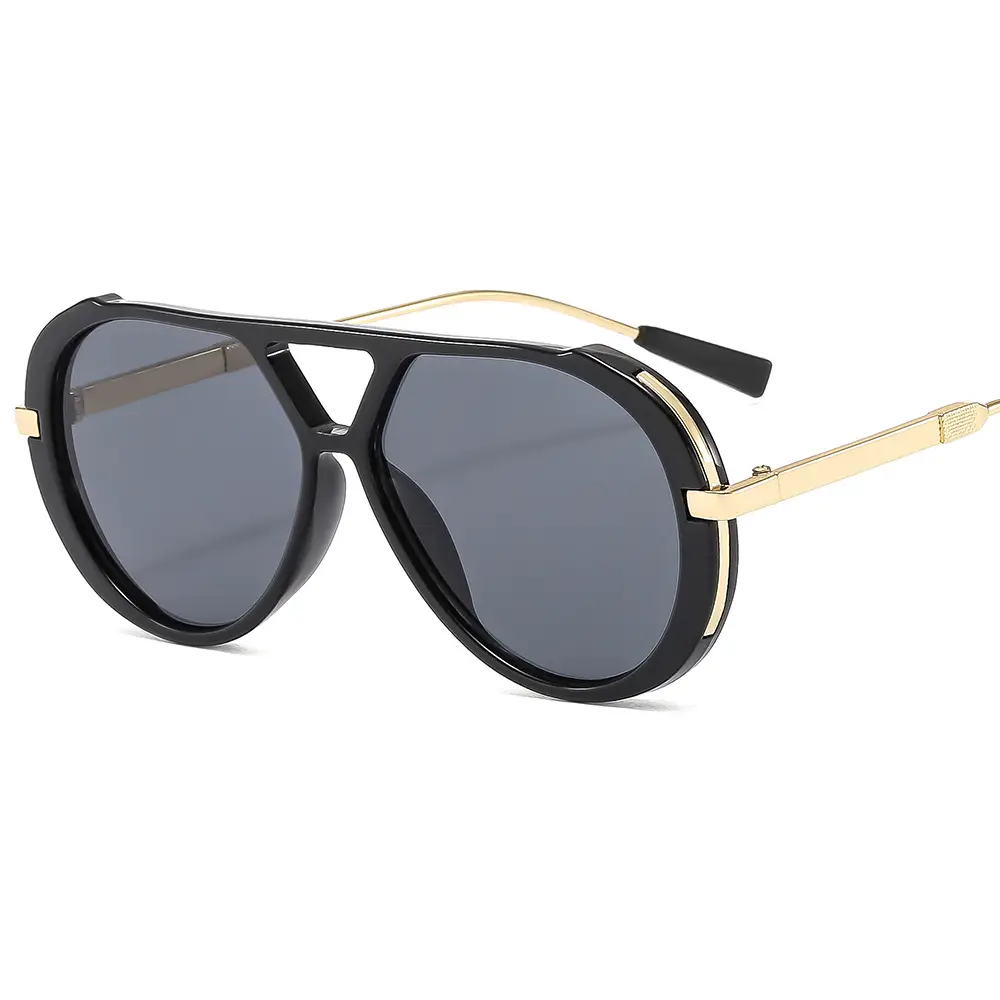 Modern White Gold Sunglasses M6152 with Gradient Shades