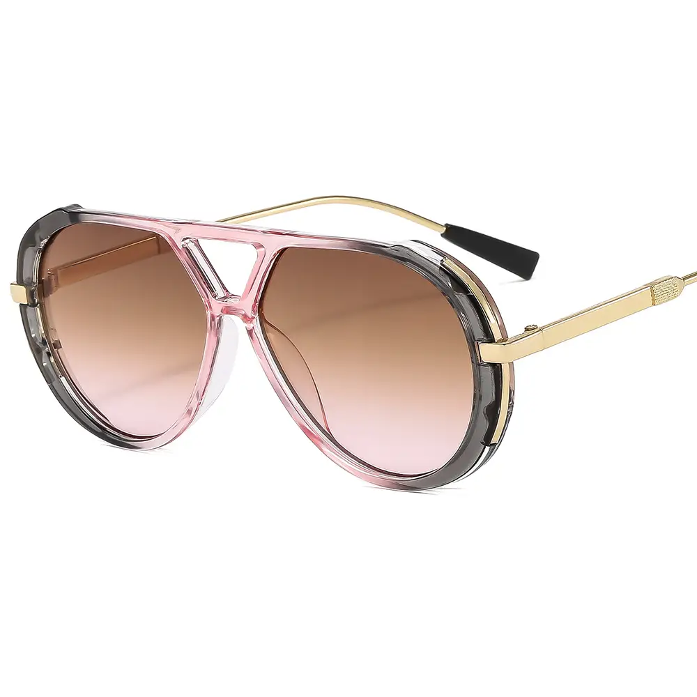 Modern White Gold Sunglasses M6152 with Gradient Shades - Image 5