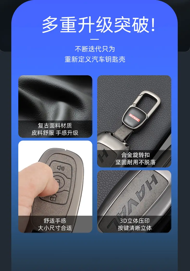 Great Wall Haver Key Set 5 Colors Leather Strap — feature 3