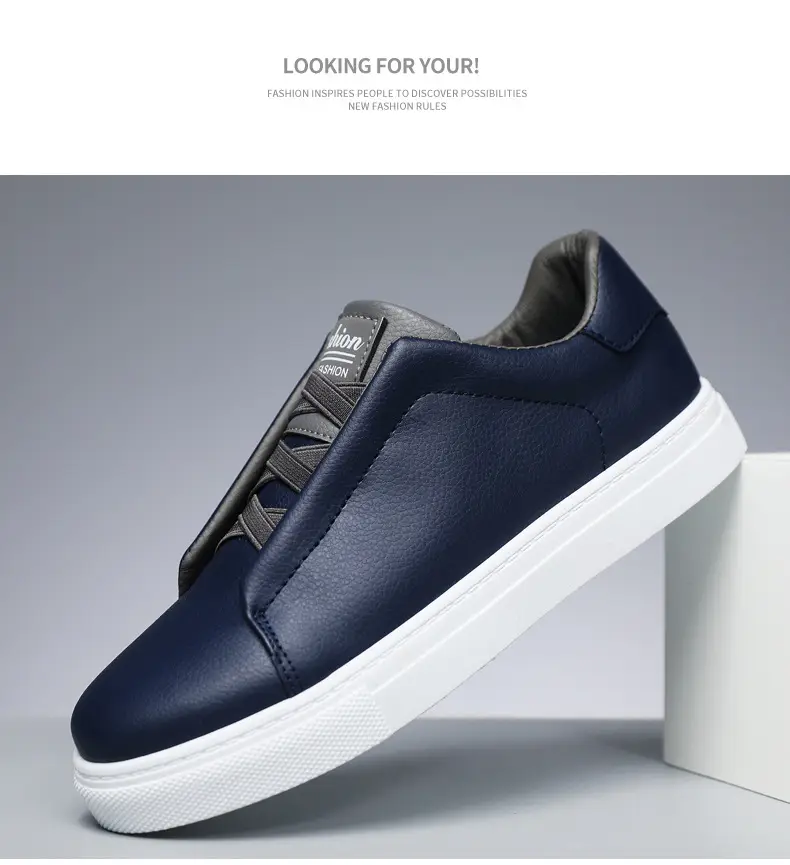 Cross border plus size wholesale men's fashion solid color low top skateboard shoes, comfortable non-slip durable sneaker outdoor live — feature 21