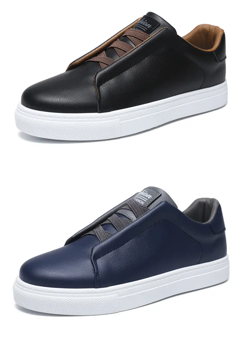Cross border plus size wholesale men's fashion solid color low top skateboard shoes, comfortable non-slip durable sneaker outdoor live — feature 29