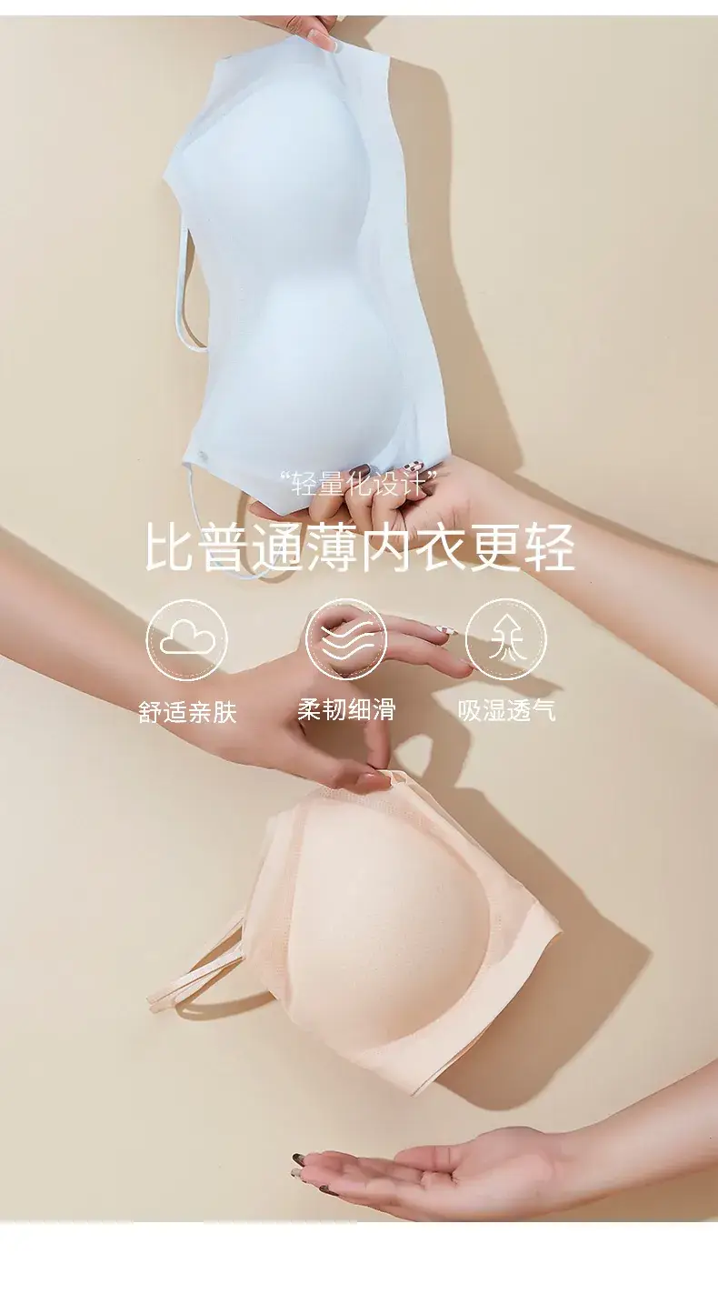 Traceless Underwear Women's Thin Summer Big Chest Small — feature 23