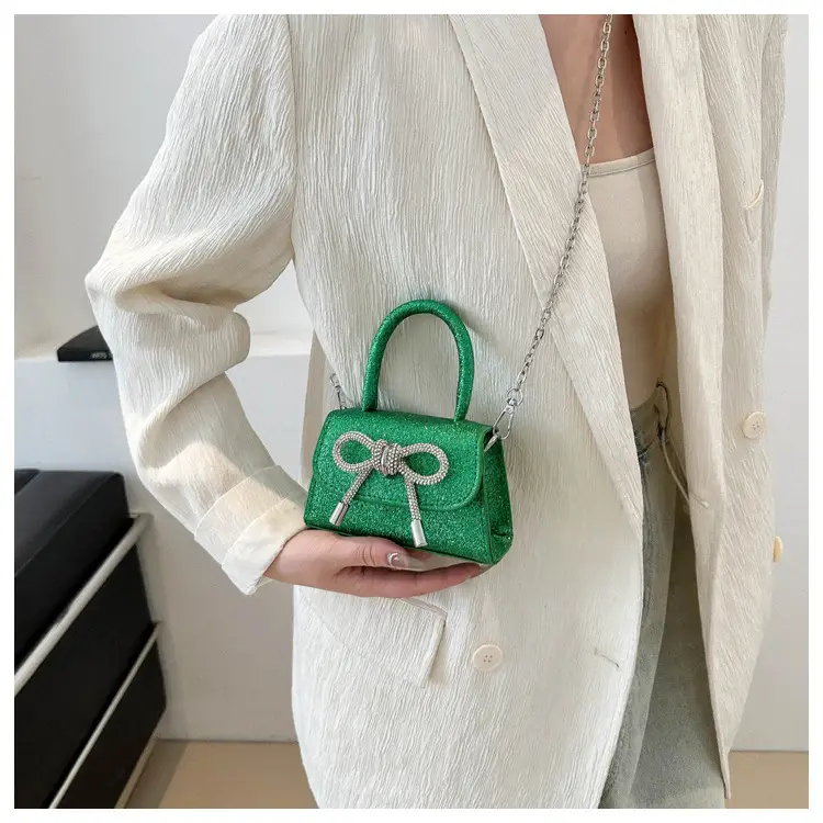 Silver Glitter Bow Shoulder Bag 2024 — feature 16