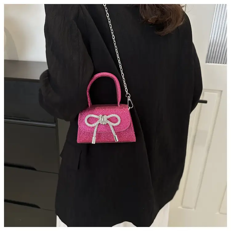 Silver Glitter Bow Shoulder Bag 2024 — feature 22