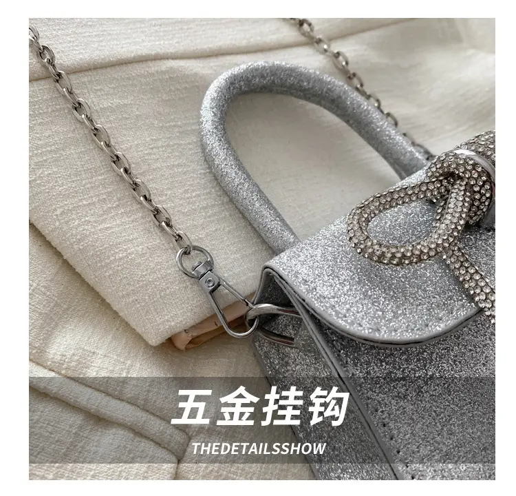 Silver Glitter Bow Shoulder Bag 2024 — feature 5