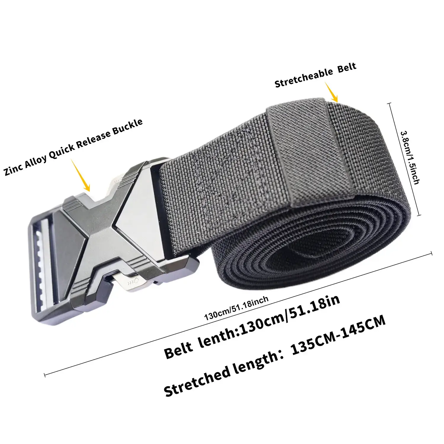Zinc Alloy Tactical Belt with Quick-Release Buckle — feature 4
