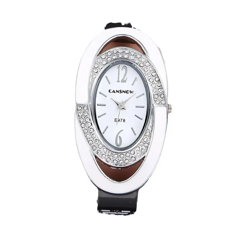 Oval Diamond Bracelet Watch for Women