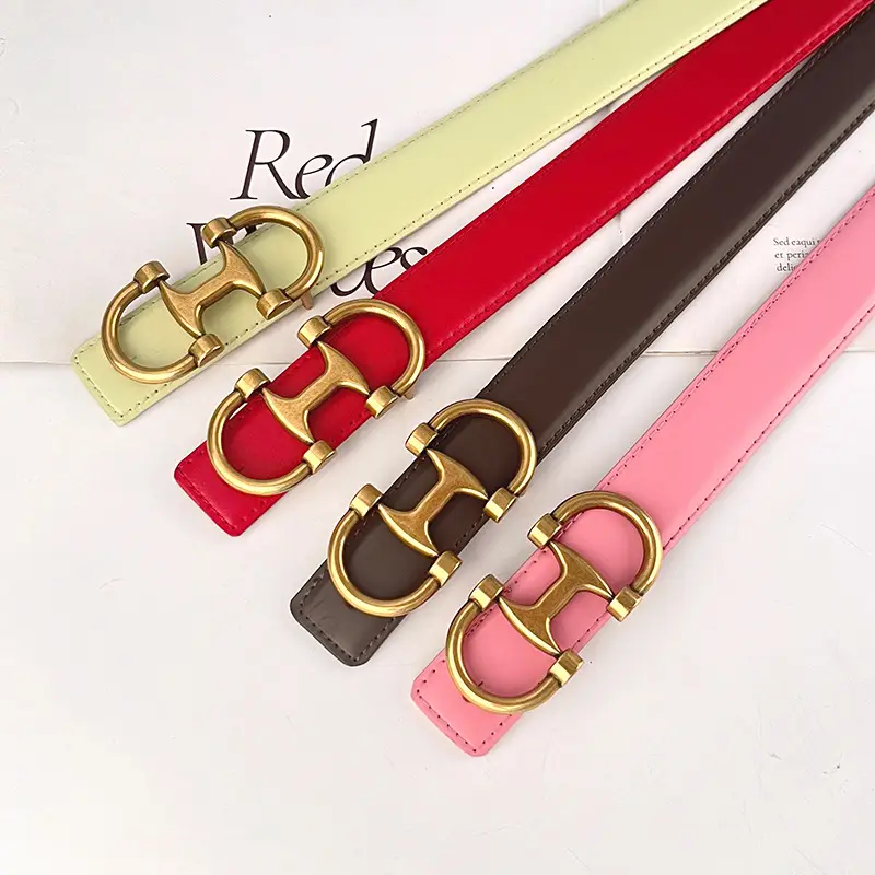 Vintage Genuine Leather Belt with Casual Pants Short Skirt Jeans Cowhide Women's Belt Women's Fashion Cross-border Hair - Image 17