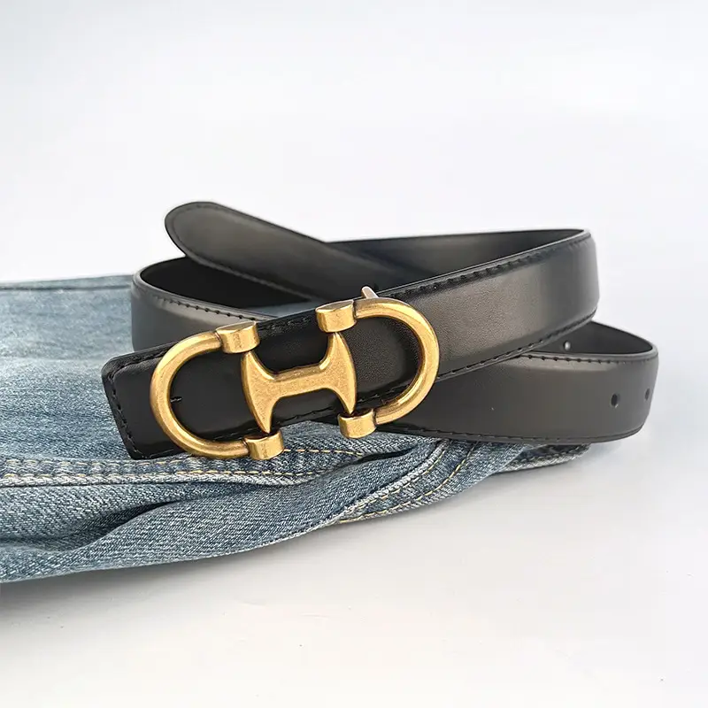 Vintage Genuine Leather Belt with Casual Pants Short Skirt Jeans Cowhide Women's Belt Women's Fashion Cross-border Hair - Image 18