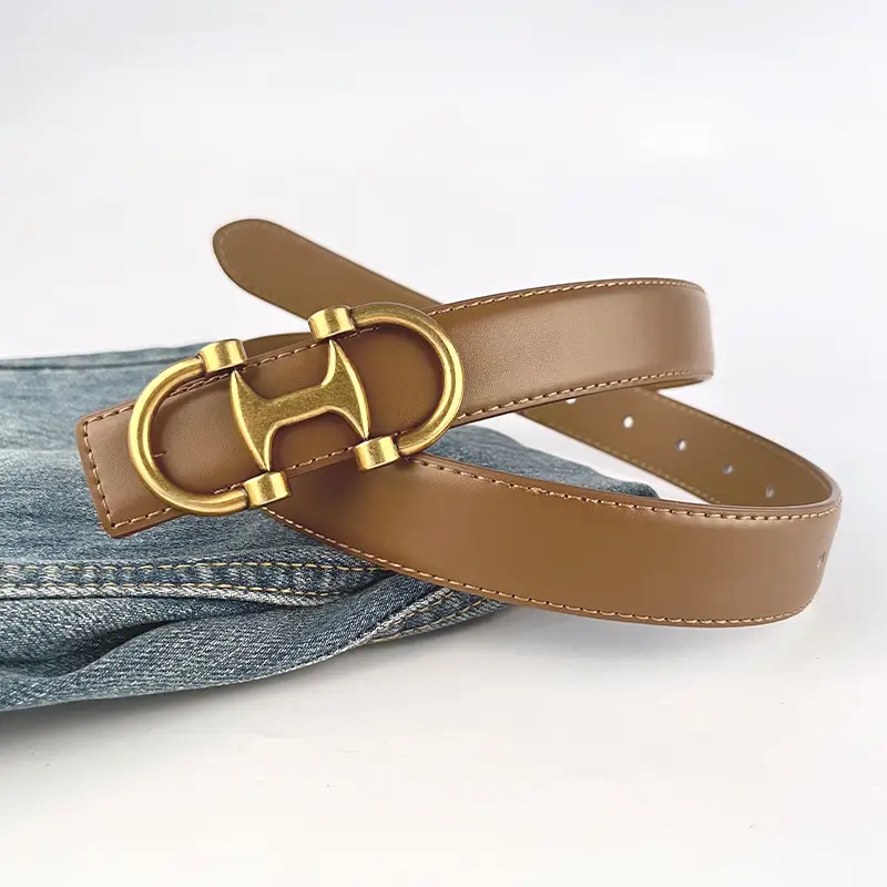 Vintage Genuine Leather Belt with Casual Pants Short Skirt Jeans Cowhide Women's Belt Women's Fashion Cross-border Hair - Image 19
