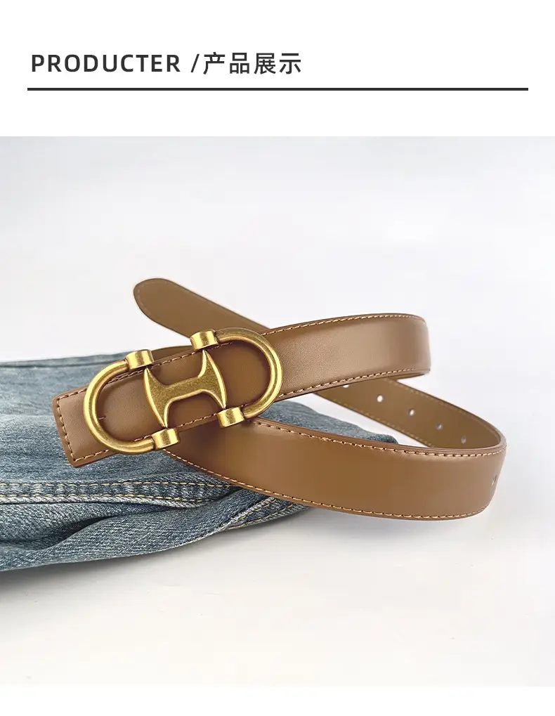 Vintage Genuine Leather Belt with Casual Pants Short Skirt Jeans Cowhide Women's Belt Women's Fashion Cross-border Hair โ feature 10