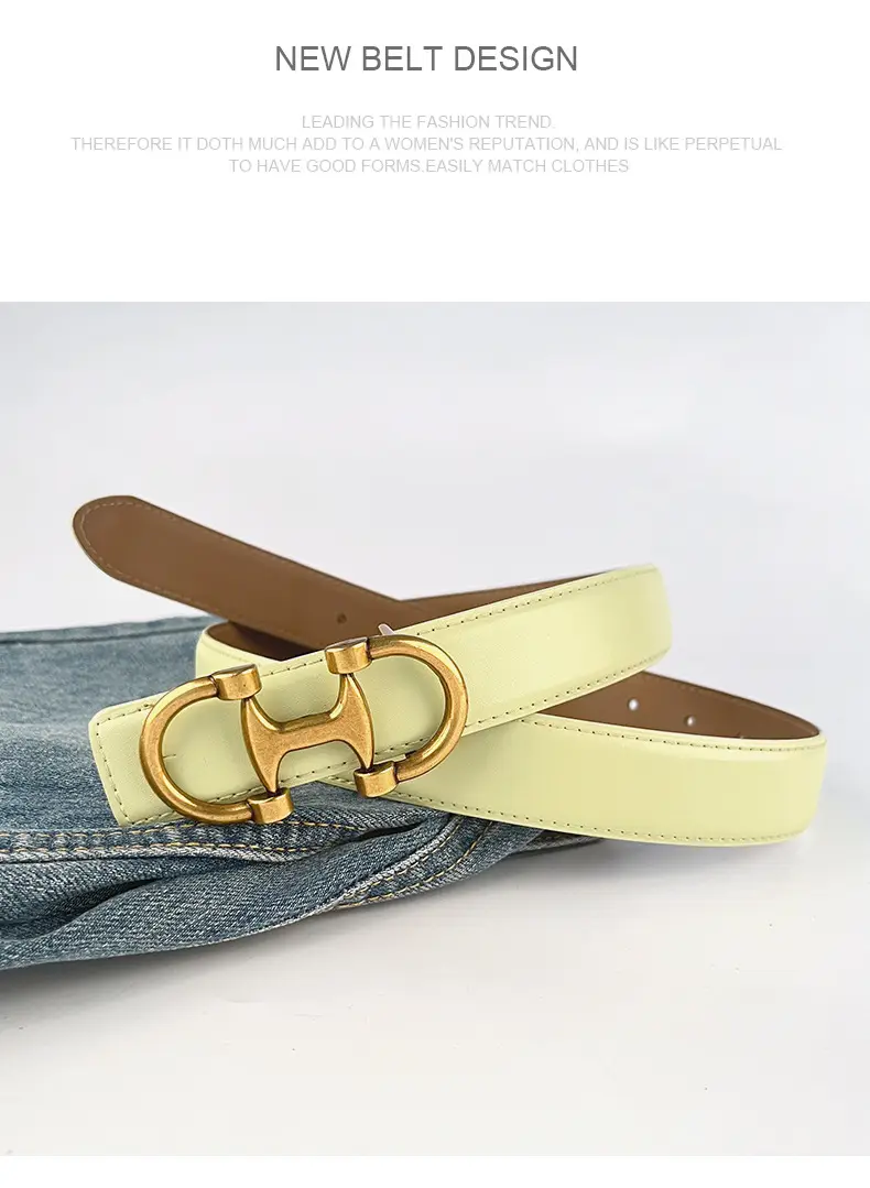 Vintage Genuine Leather Belt with Casual Pants Short Skirt Jeans Cowhide Women's Belt Women's Fashion Cross-border Hair โ feature 11