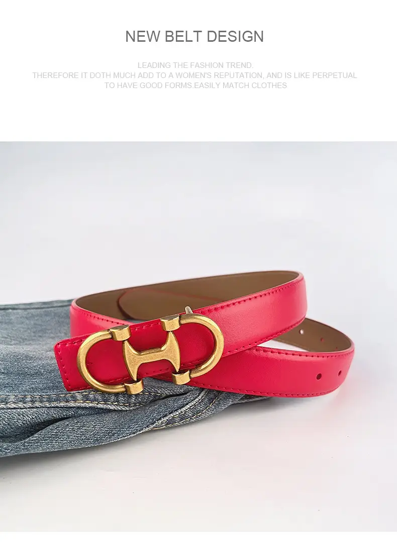 Vintage Genuine Leather Belt with Casual Pants Short Skirt Jeans Cowhide Women's Belt Women's Fashion Cross-border Hair โ feature 12