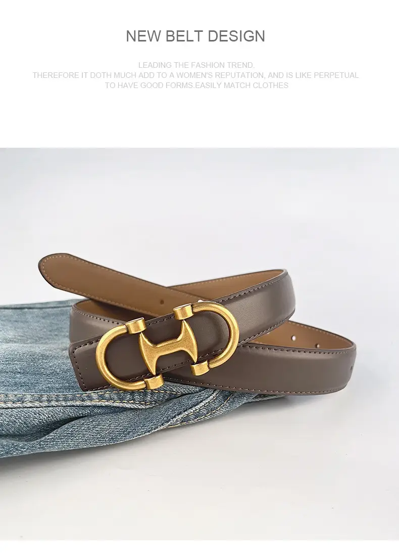 Vintage Genuine Leather Belt with Casual Pants Short Skirt Jeans Cowhide Women's Belt Women's Fashion Cross-border Hair โ feature 13