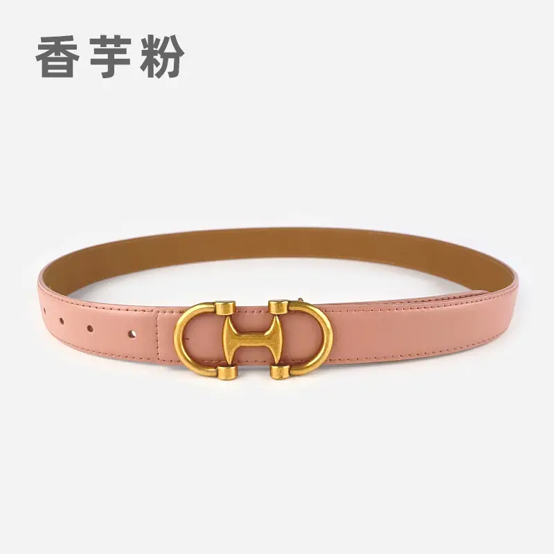 Vintage Genuine Leather Belt with Casual Pants Short Skirt Jeans Cowhide Women's Belt Women's Fashion Cross-border Hair - Image 12