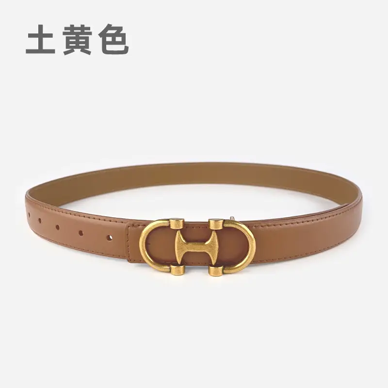 Vintage Genuine Leather Belt with Casual Pants Short Skirt Jeans Cowhide Women's Belt Women's Fashion Cross-border Hair - Image 13
