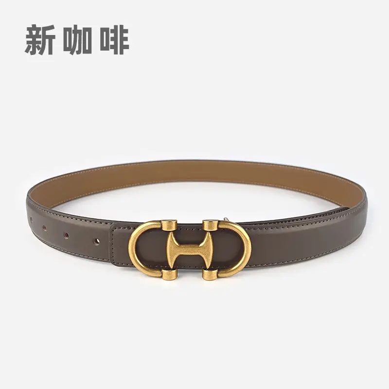 Vintage Genuine Leather Belt with Casual Pants Short Skirt Jeans Cowhide Women's Belt Women's Fashion Cross-border Hair - Image 15