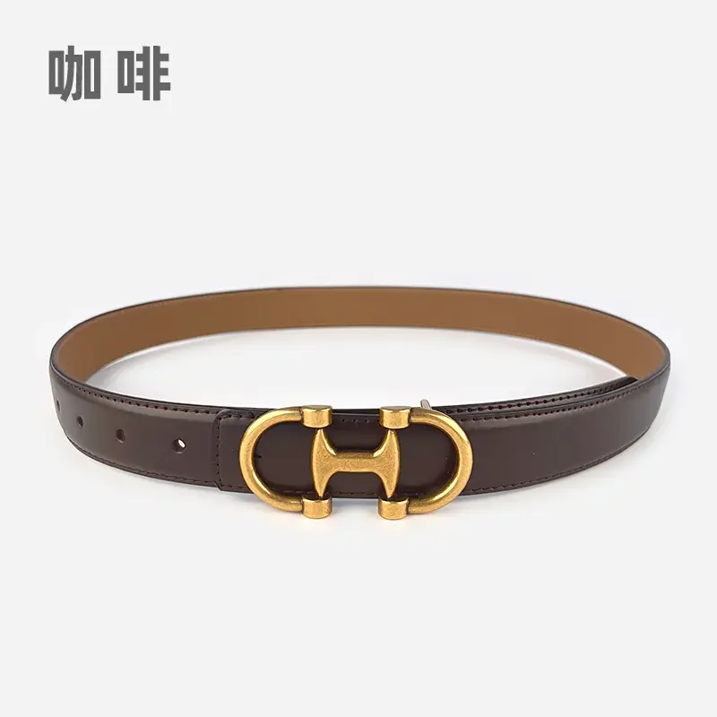 Vintage Genuine Leather Belt with Casual Pants Short Skirt Jeans Cowhide Women's Belt Women's Fashion Cross-border Hair - Image 5