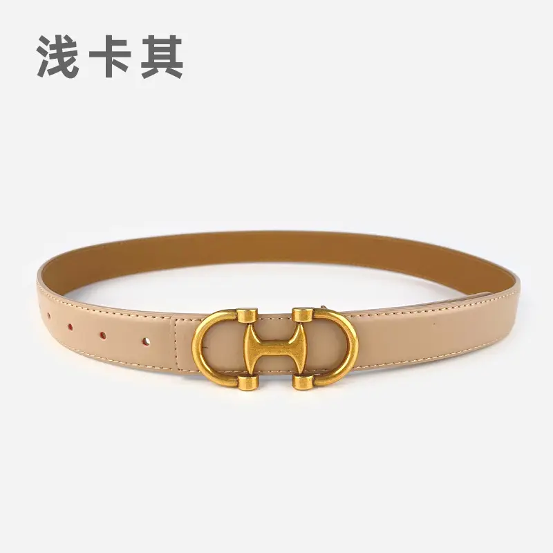 Vintage Genuine Leather Belt with Casual Pants Short Skirt Jeans Cowhide Women's Belt Women's Fashion Cross-border Hair - Image 8