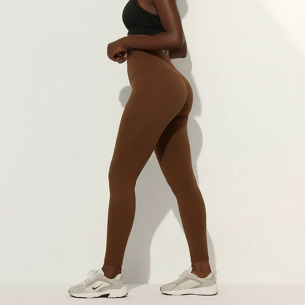 Plus Size Yoga Suit No Line Sports Fitness Pants Tight Peach Hip High Waist - Image 5