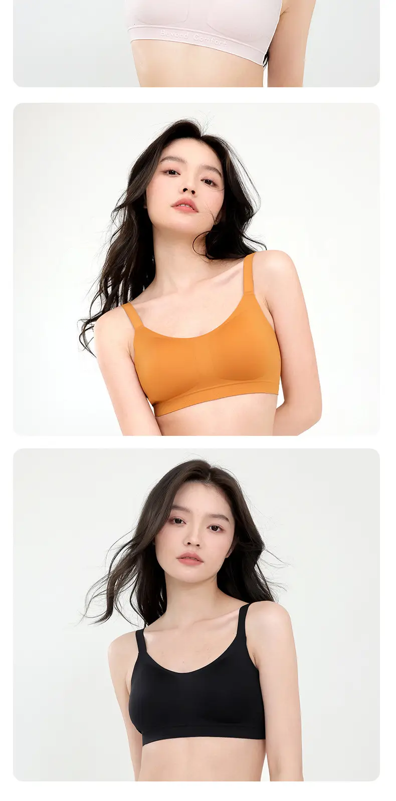 Women's Traceless Soft Support Bra Black Fixed Cup — feature 20