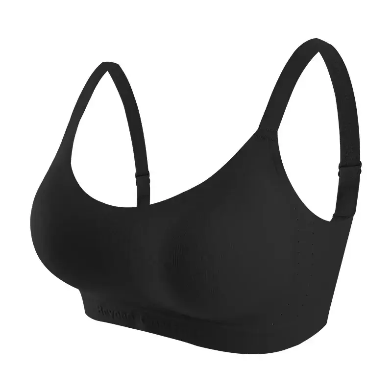 Women's Traceless Soft Support Bra Black Fixed Cup - Image 5