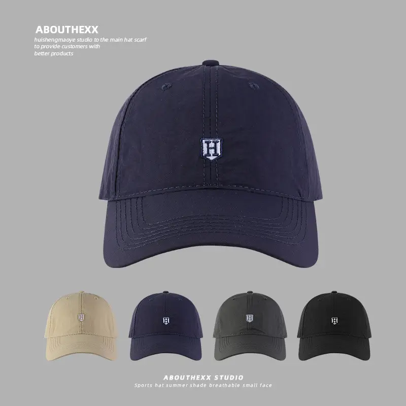 Men Navy Blue Letter Embroidered Baseball Cap - Image 5