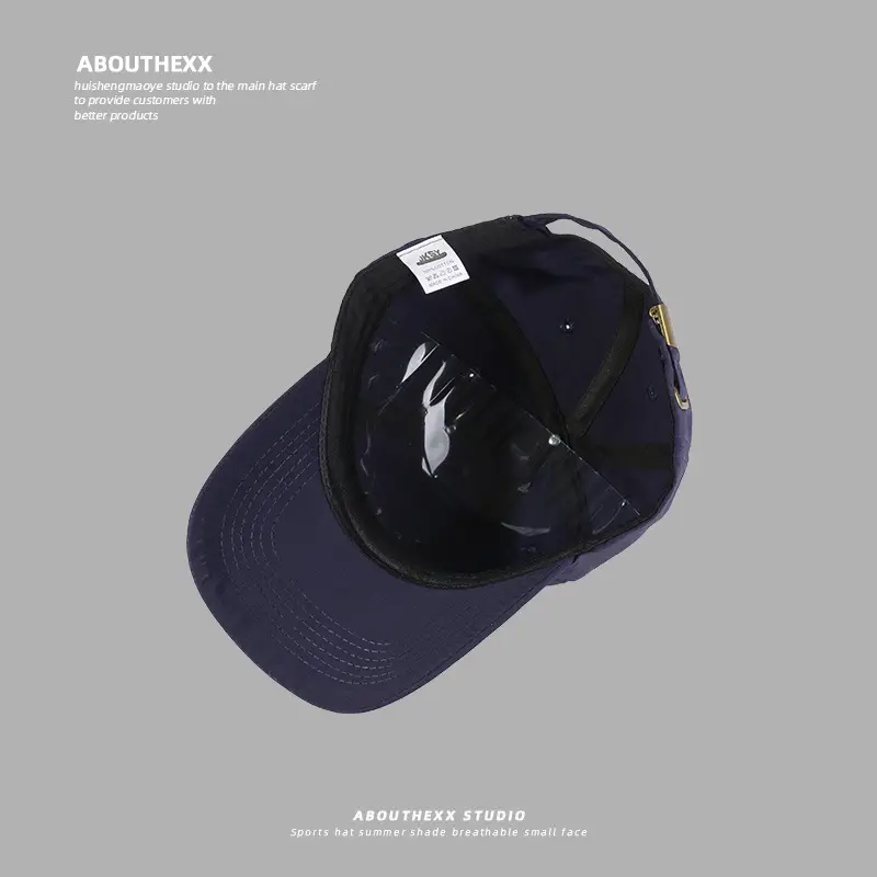Men Navy Blue Letter Embroidered Baseball Cap — feature 11