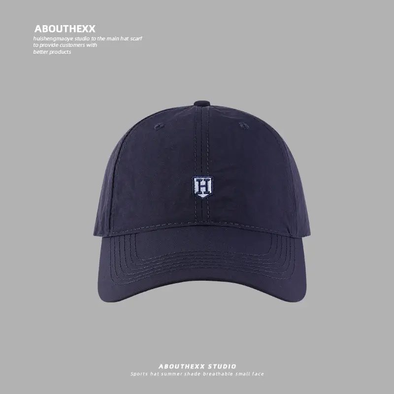 Men Navy Blue Letter Embroidered Baseball Cap - Image 3