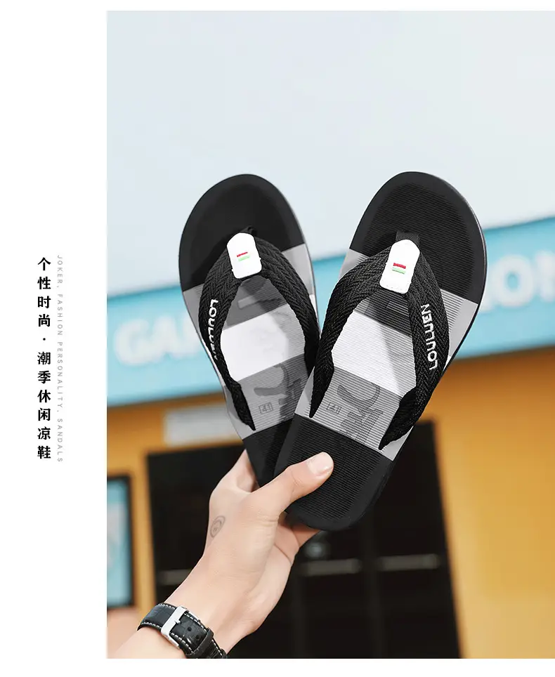 2024 Green Printed Beach Flip-flops for Men — feature 9