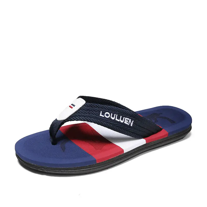 2024 Green Printed Beach Flip-flops for Men - Image 3
