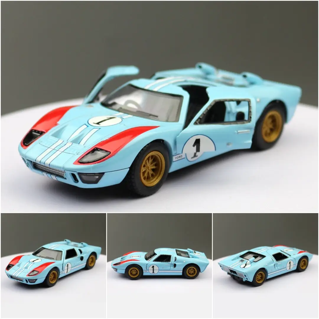 KiNSMART Zhiguan alloy toy car model 5 inch 1:36 racing classic car pickup truck bulk