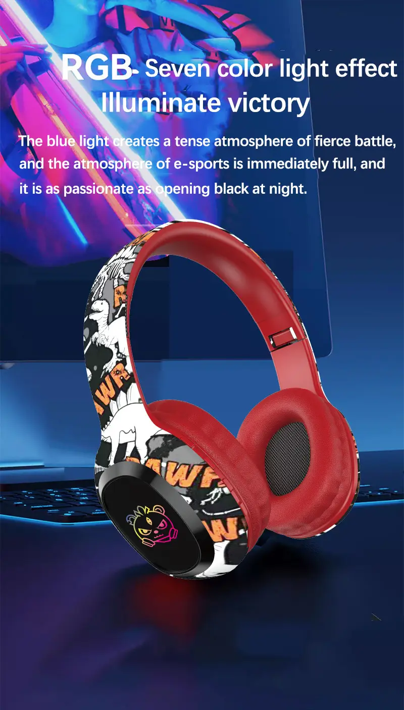 Wireless Over-Ear Bluetooth Headphones with Card Slot & 5.4 Design — feature 7