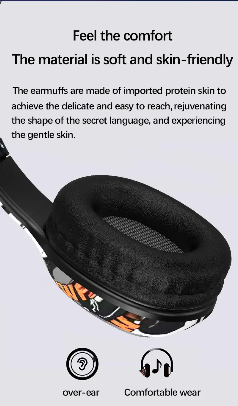 Wireless Over-Ear Bluetooth Headphones with Card Slot & 5.4 Design — feature 8