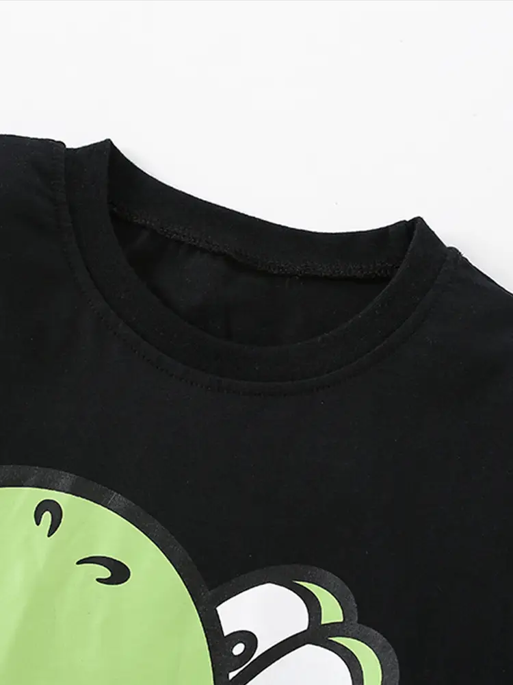 Mawlee Boys T-Shirt Black Round Collar Long Sleeve