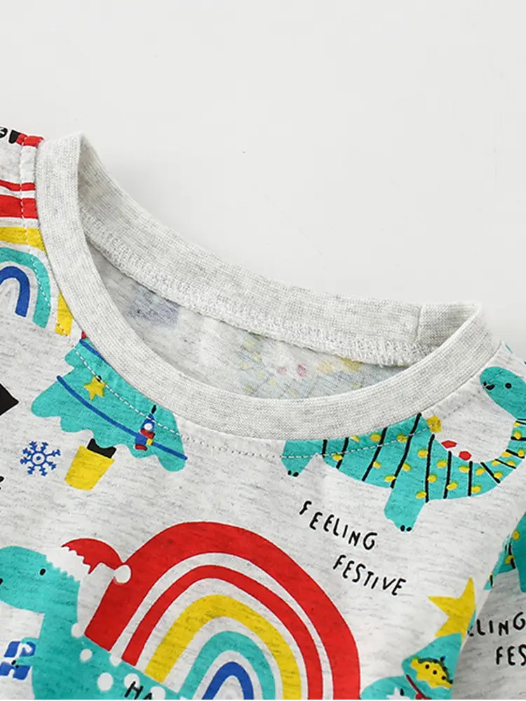 Malwee Boys Printed Western T-Shirt with Rainbows - Image 3