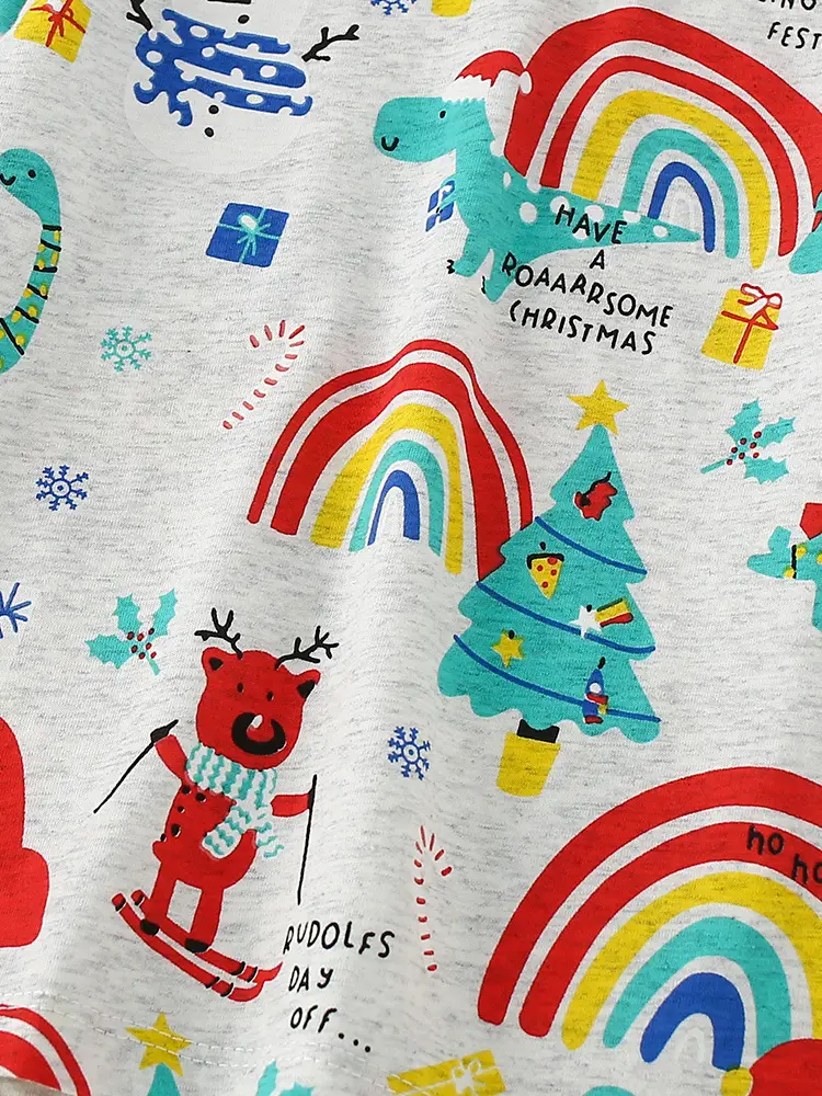 Malwee Boys Printed Western T-Shirt with Rainbows - Image 4
