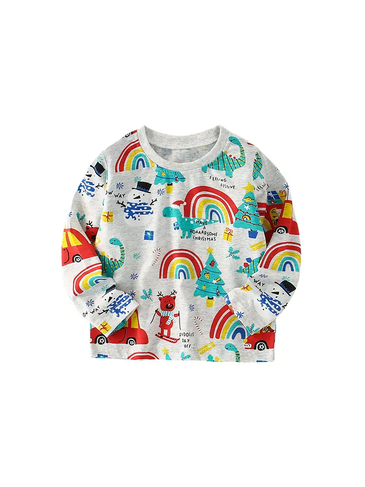 Malwee Boys Printed Western T-Shirt with Rainbows - Image 6