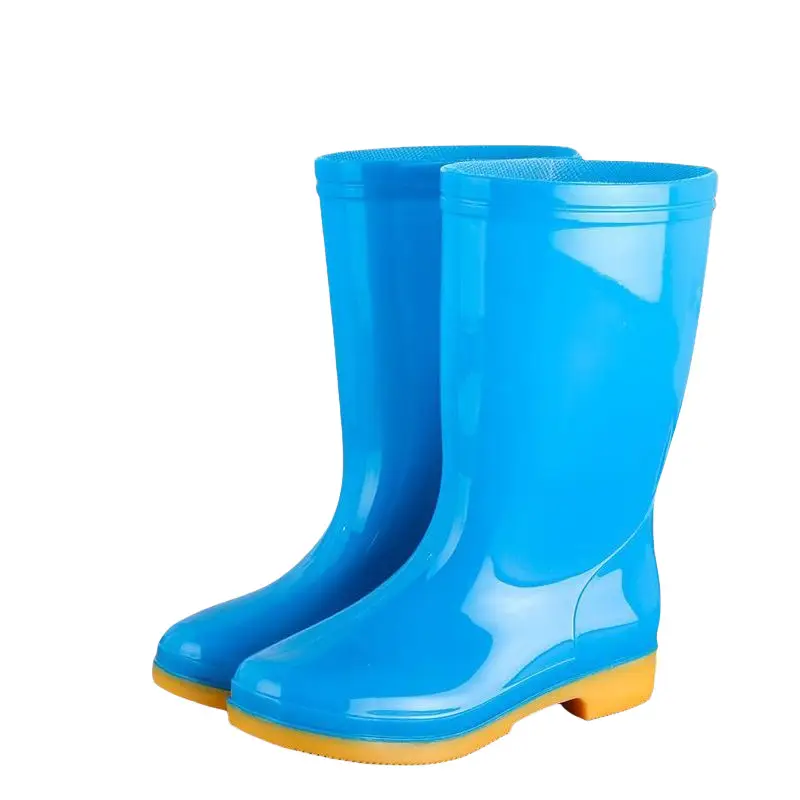 New jelly non-slip waterproof shoes high soft bottom comfortable rain boots adult work treading water rain boots women's summer beef bottom