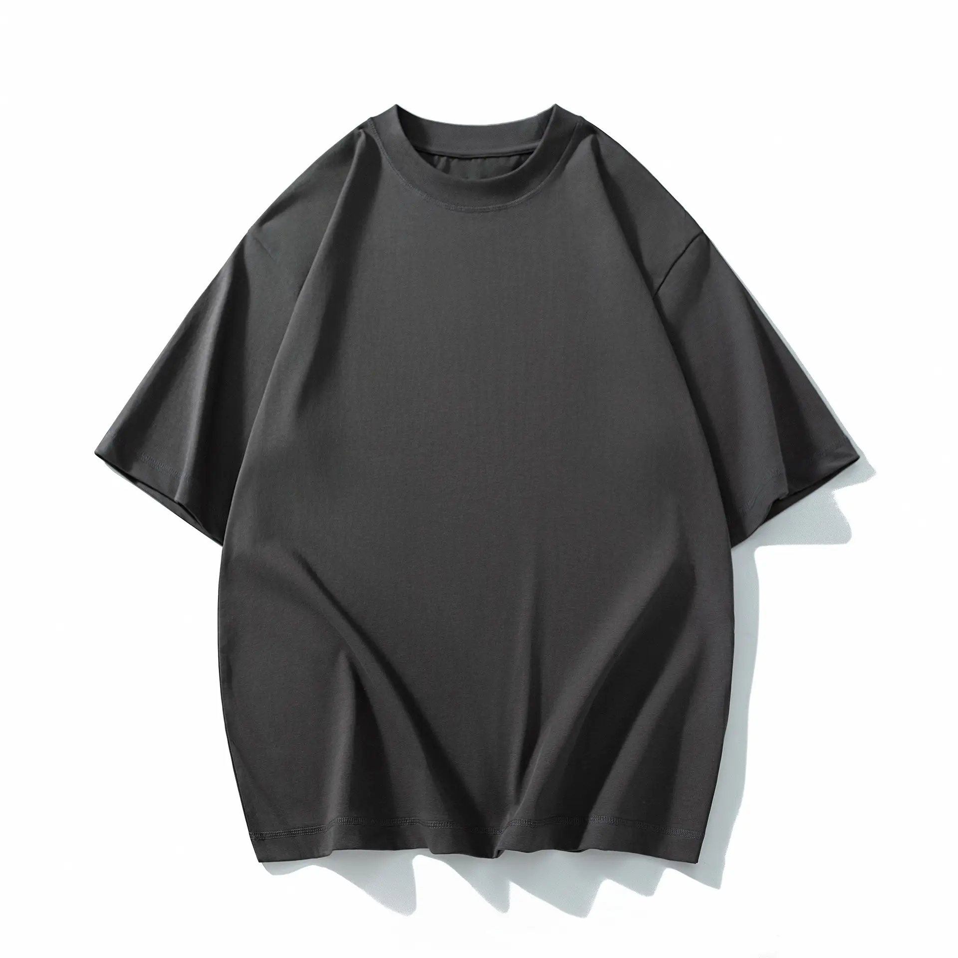 Men Black Drop Shoulder Half Sleeve T-Shirt 230g - Image 3