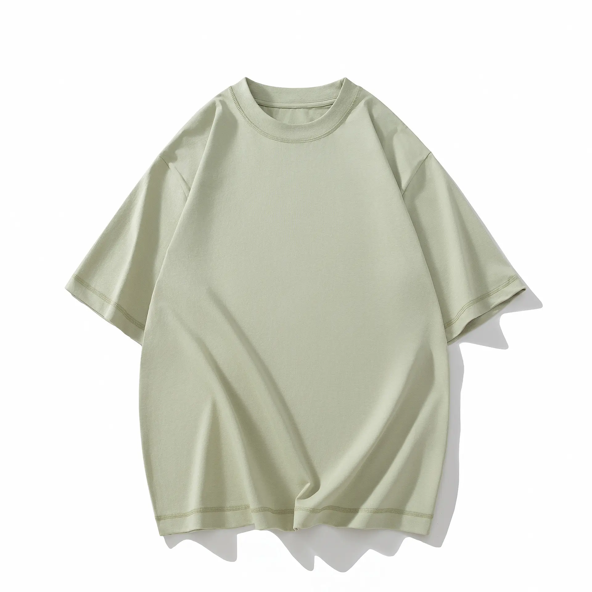 Men Black Drop Shoulder Half Sleeve T-Shirt 230g - Image 7