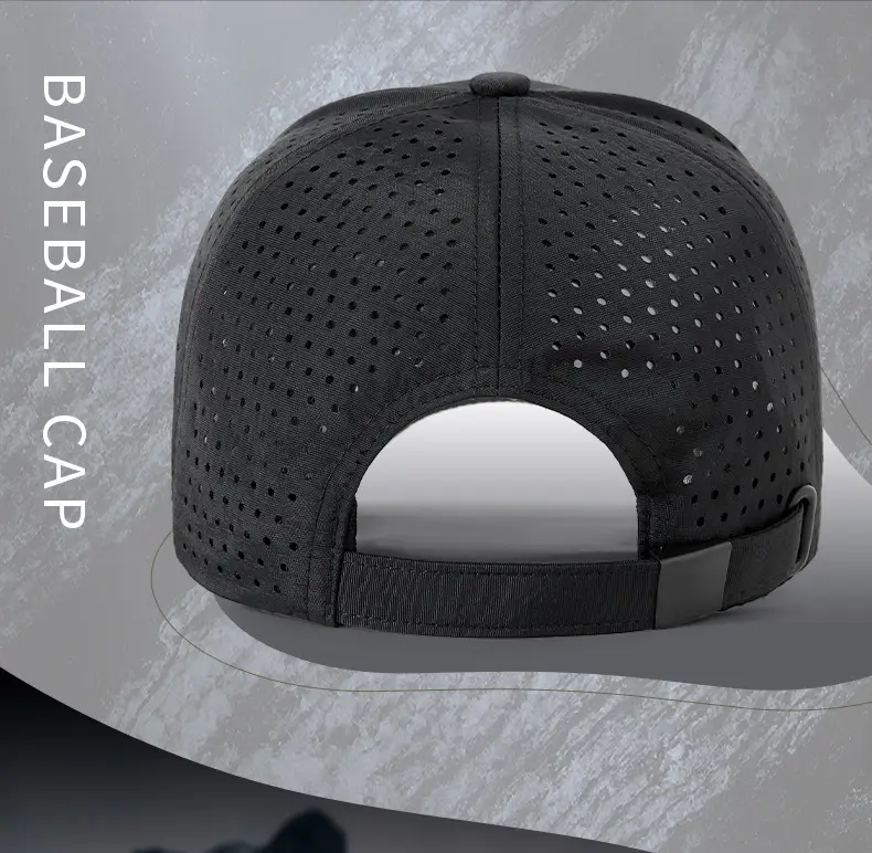 Men's Black Waterproof Baseball Cap with Duck Tongue Design — feature 15