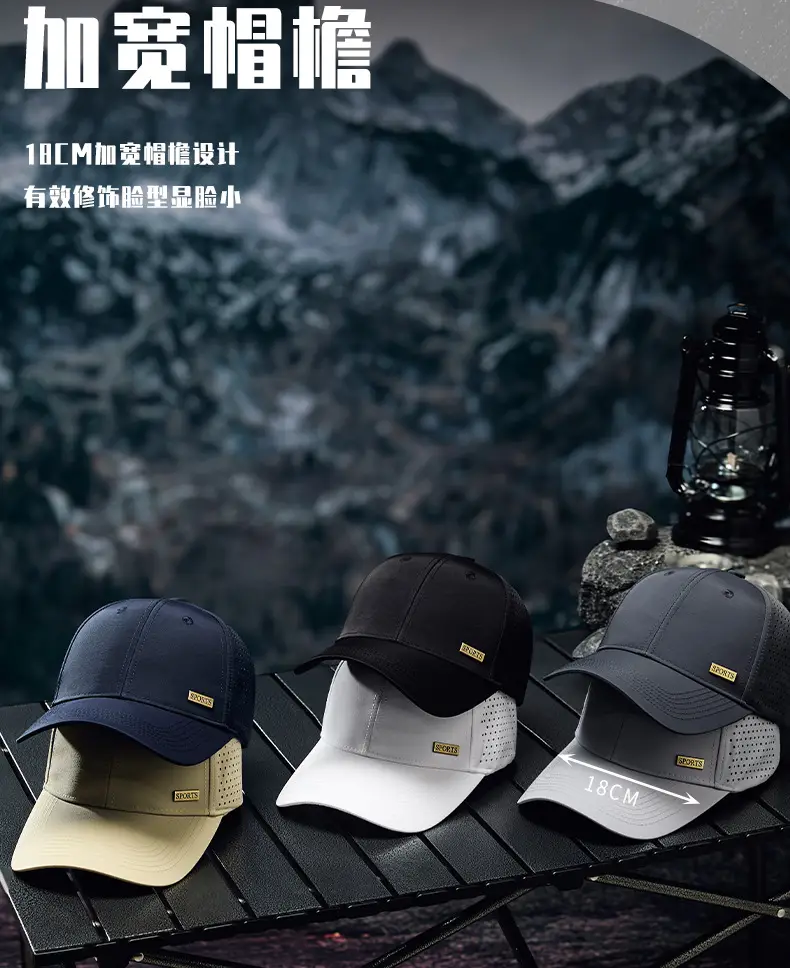 Men's Black Waterproof Baseball Cap with Duck Tongue Design — feature 16