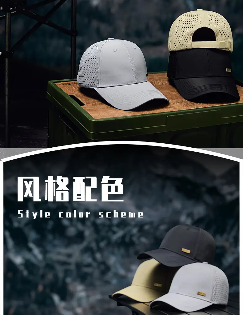 Men's Black Waterproof Baseball Cap with Duck Tongue Design — feature 19