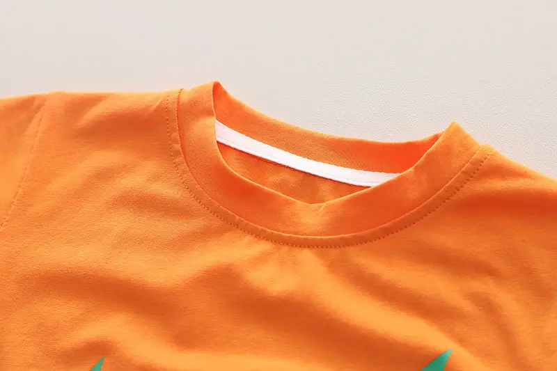 Children's Orange T-Shirt Shorts Set 2024 Summer — feature 6