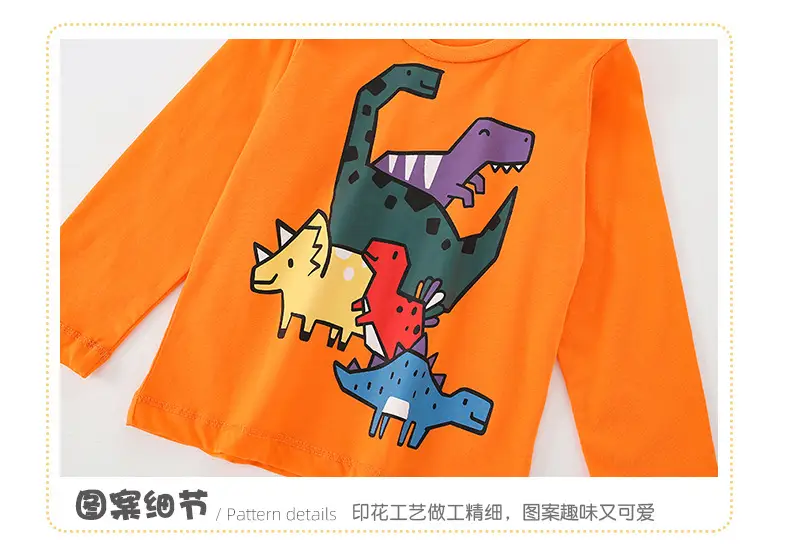 Malwee Boys Orange Dinosaur Sweatshirt Long Sleeve — feature 8