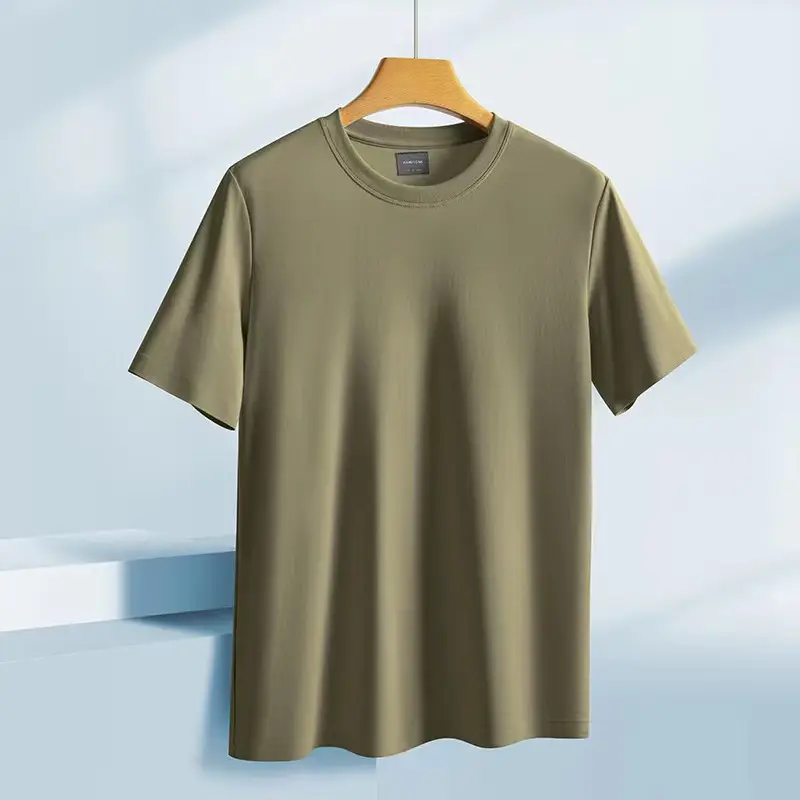 Men Women Cotton T-Shirt Summer Loose Cool Solid Color - Image 7
